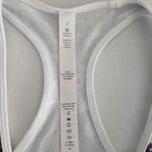 LULULEMON Women's Racerback  Long Tank Top  Size 2  Multicolor Print - Picture 5 of 5